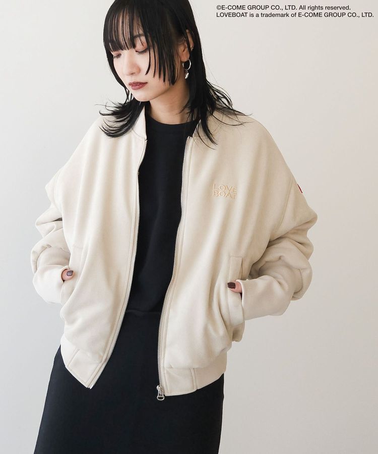 Green Parks「■LOVEBOAT スエード調中綿ブルゾン」|ブルゾン・スタジャン|Ivory