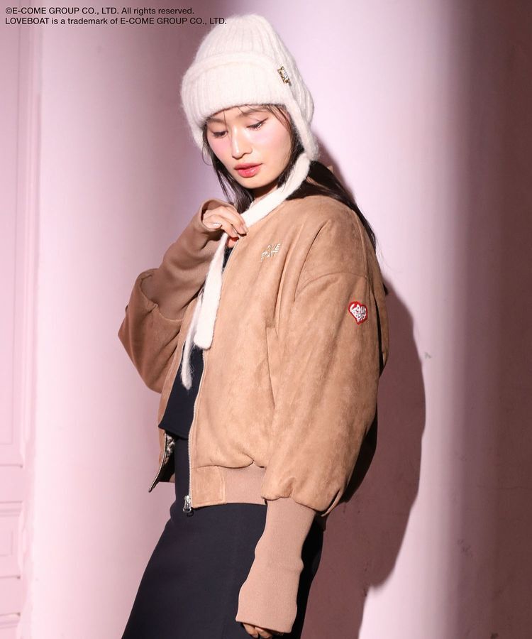 Green Parks「■LOVEBOAT スエード調中綿ブルゾン」|ブルゾン・スタジャン|