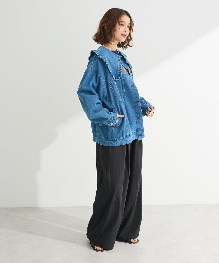 Green Parks「・DOUBLE FLAGS フリルカラーGジャン」|テーラードジャケット|