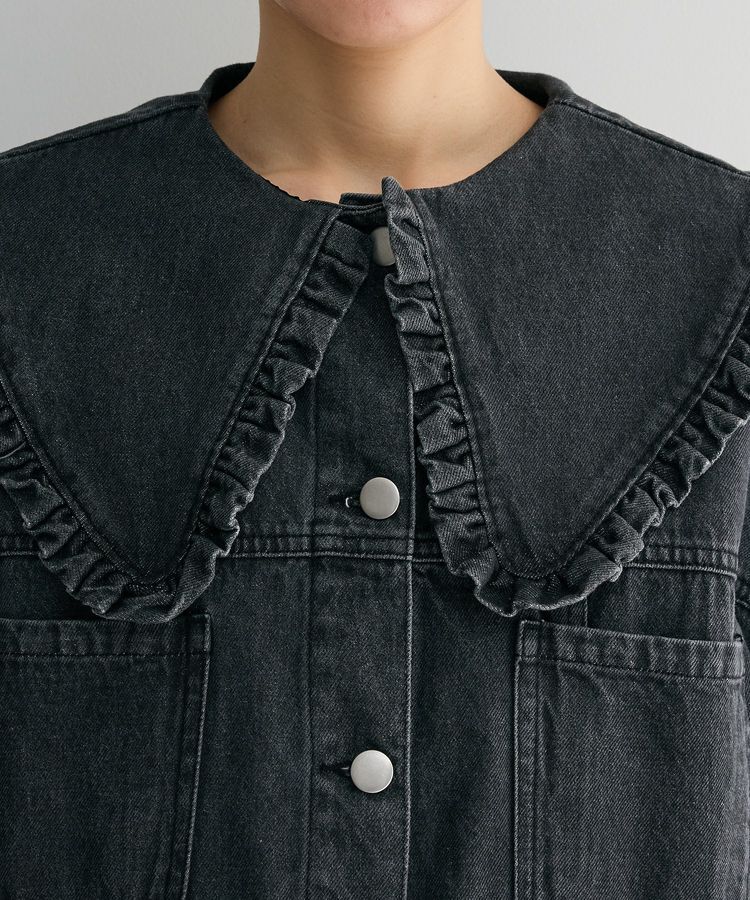 Green Parks「・DOUBLE FLAGS フリルカラーGジャン」|テーラードジャケット|