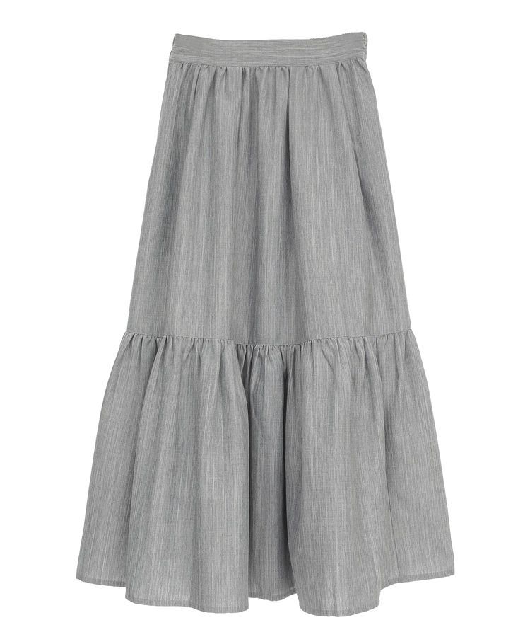 Green Parks「・ELENCARE DUE リネンライクティアードスカート」|フレア|