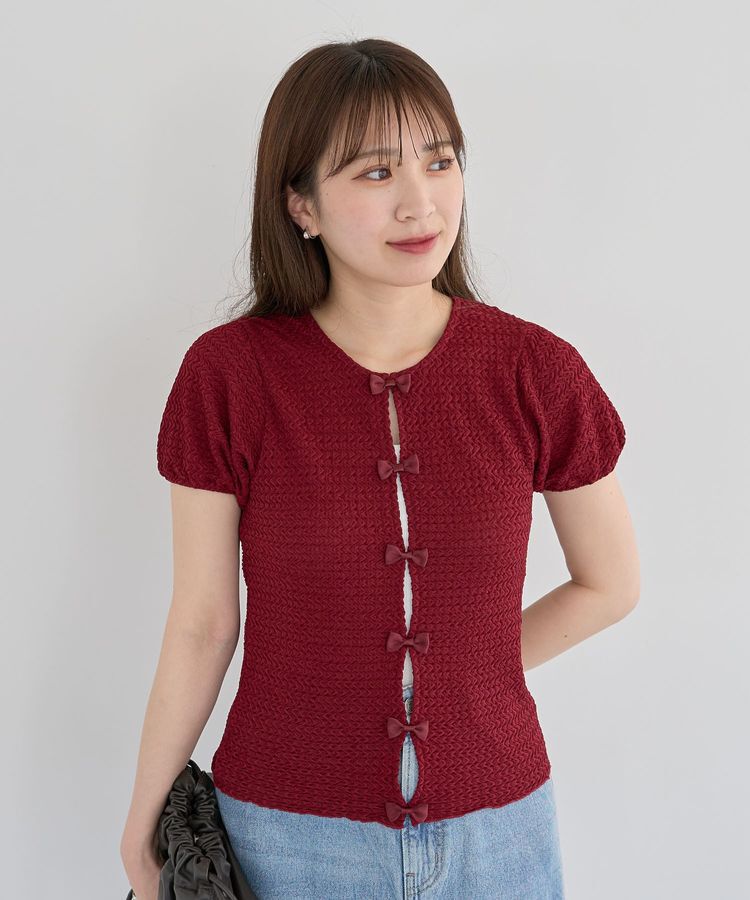 Green Parks「・swing by フロントリボンプルオーバー」|Tシャツ・カットソー|