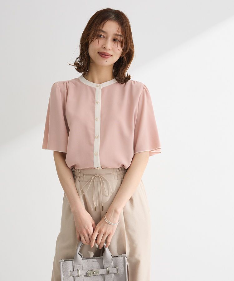 Green Parks「・ELENCARE DUE バイカラーブラウス」|シャツ・ブラウス|