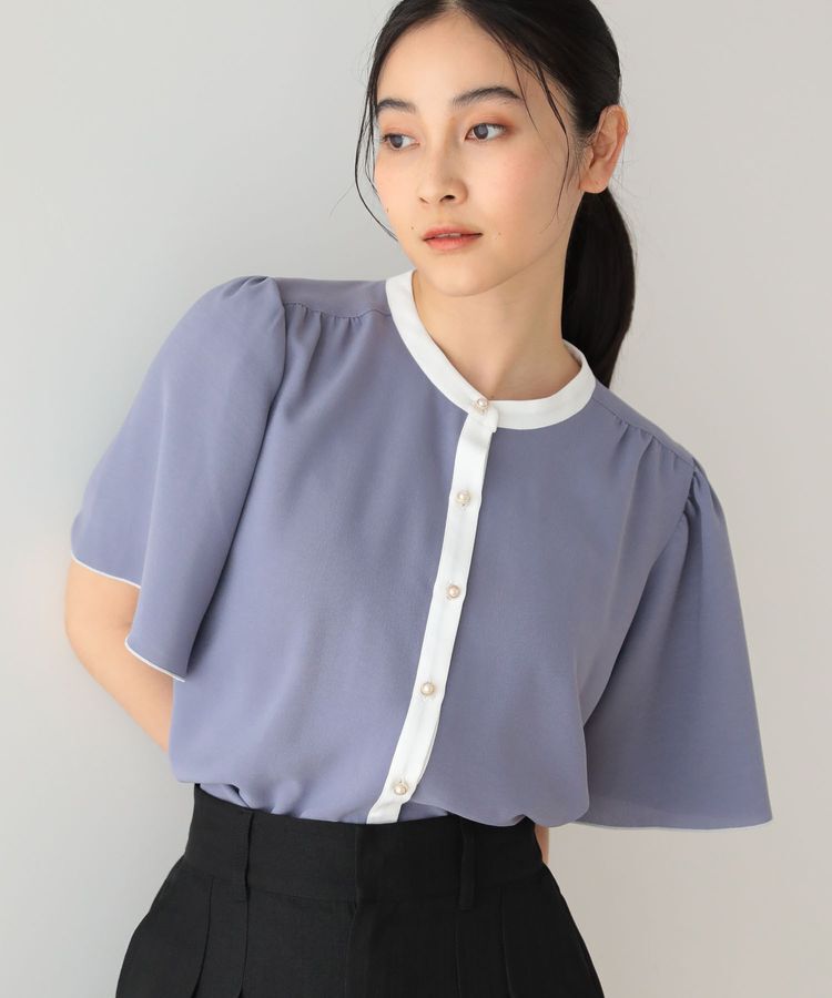 Green Parks「・ELENCARE DUE バイカラーブラウス」|シャツ・ブラウス|