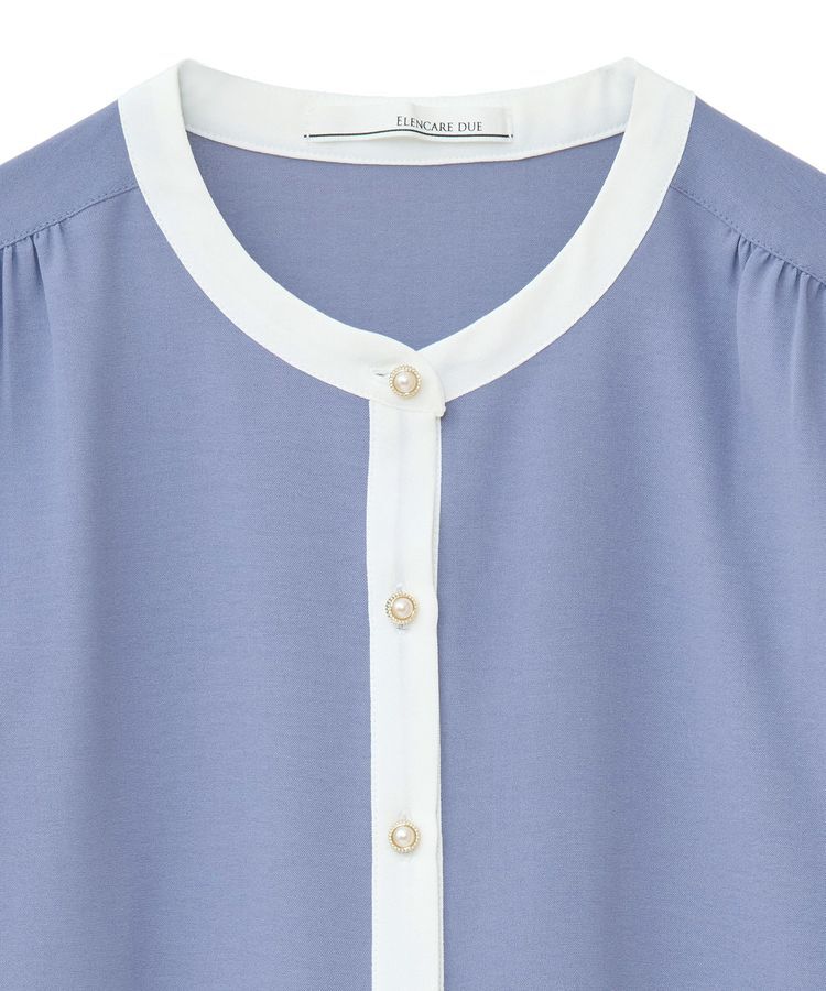 Green Parks「・ELENCARE DUE バイカラーブラウス」|シャツ・ブラウス|