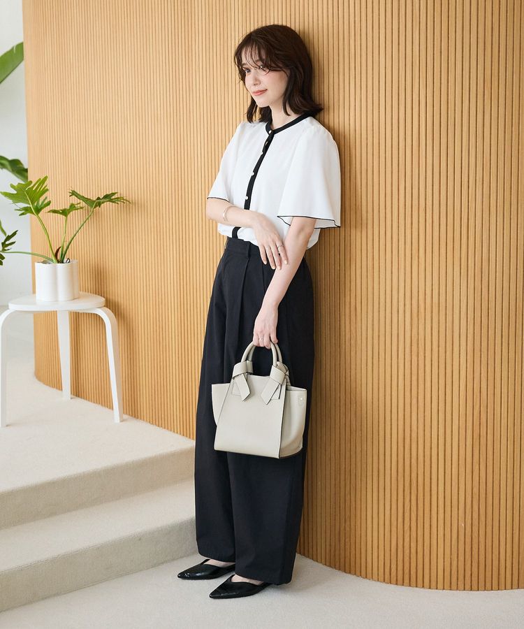 Green Parks「・ELENCARE DUE バイカラーブラウス」|シャツ・ブラウス|