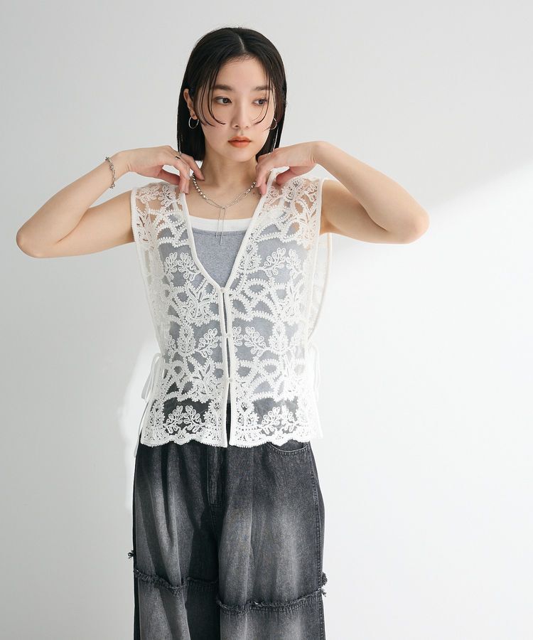 Green Parks「・ELENCARE DUE 2wayレースベスト」|ベスト・ジレ|