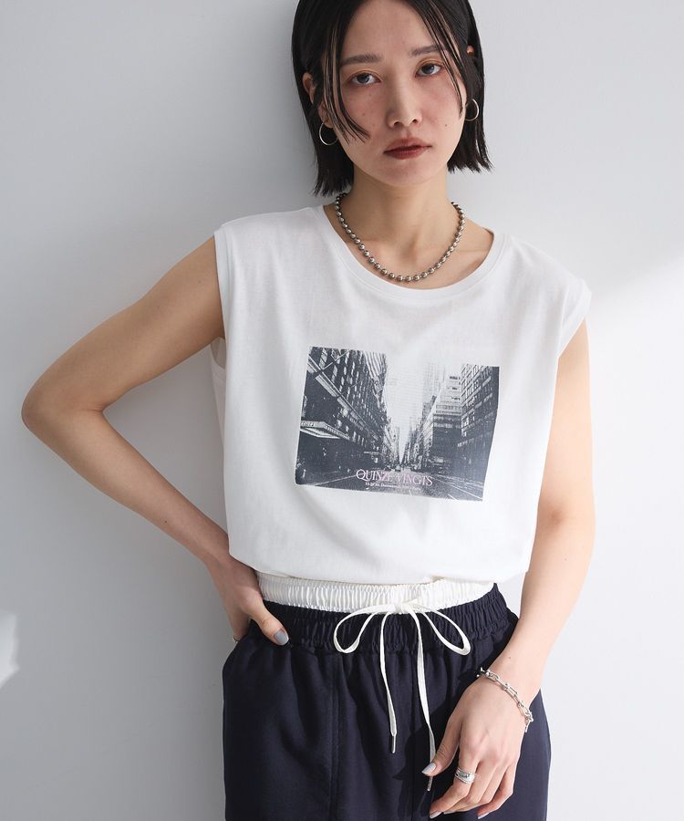 Green Parks「ノースリーブフォトプルオーバー」|Tシャツ・カットソー|Pink