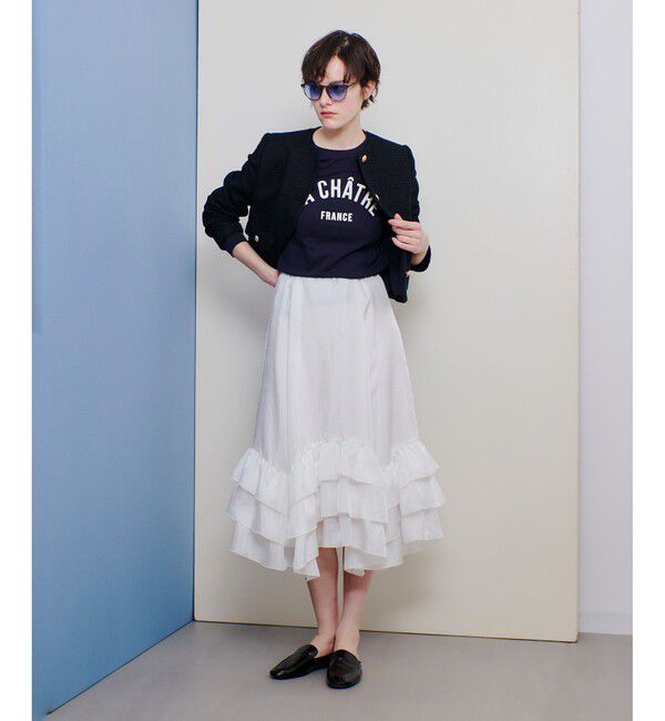 allureville「カレッジライクフォントロンTEE」|Tシャツ・カットソー|