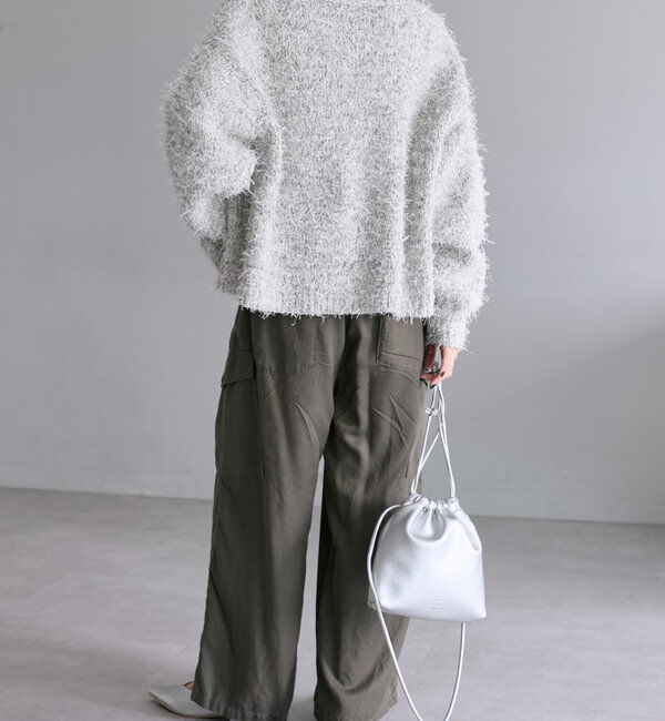  「異素材MIXリボンテープヤーンカーディガン」|カーディガン|