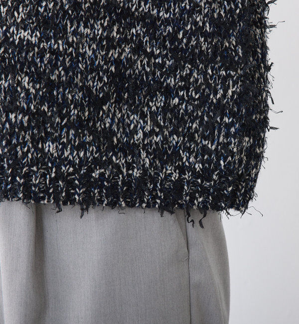  「異素材MIXリボンテープヤーンカーディガン」|カーディガン|