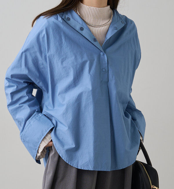  「タイプライタープルオーバーブラウス」|プルオーバー|ブルー