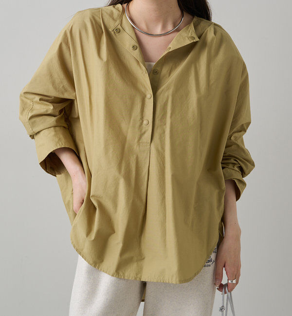  「タイプライタープルオーバーブラウス」|プルオーバー|オリーブ