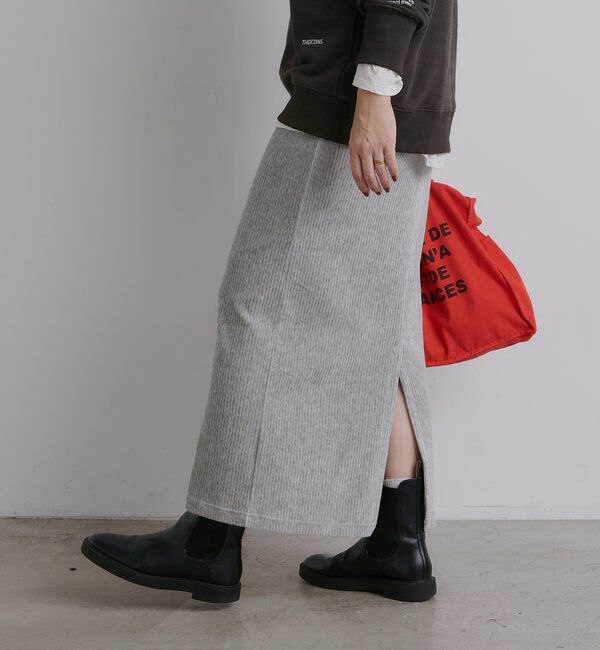  「【低身長・高身長対応】ストレッチコールスカート」|スカート|