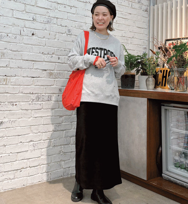  「【低身長・高身長対応】ストレッチコールスカート」|スカート|