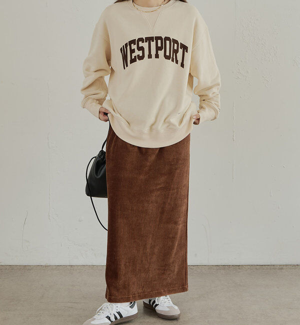  「【低身長・高身長対応】ストレッチコールスカート」|スカート|