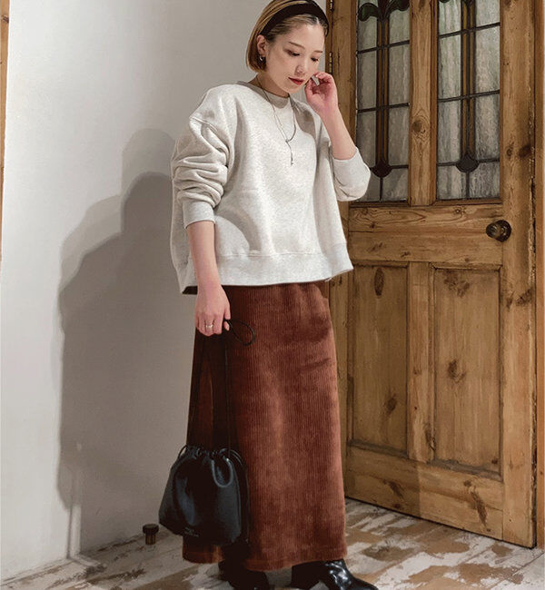  「【低身長・高身長対応】ストレッチコールスカート」|スカート|