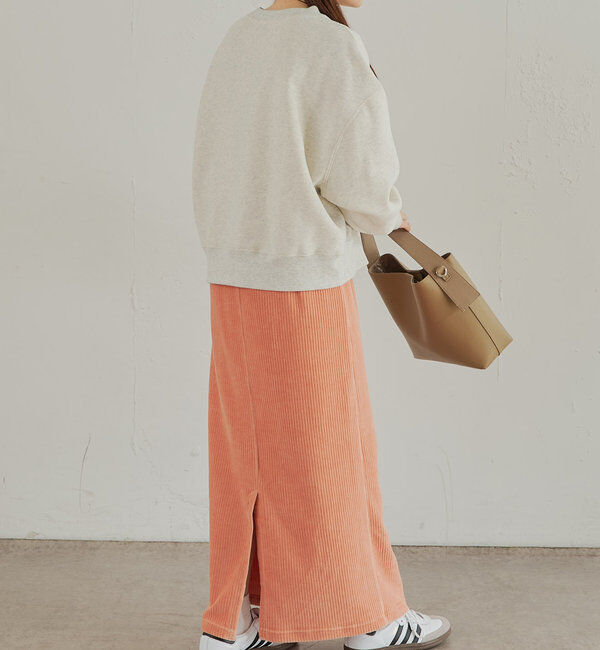  「【低身長・高身長対応】ストレッチコールスカート」|スカート|