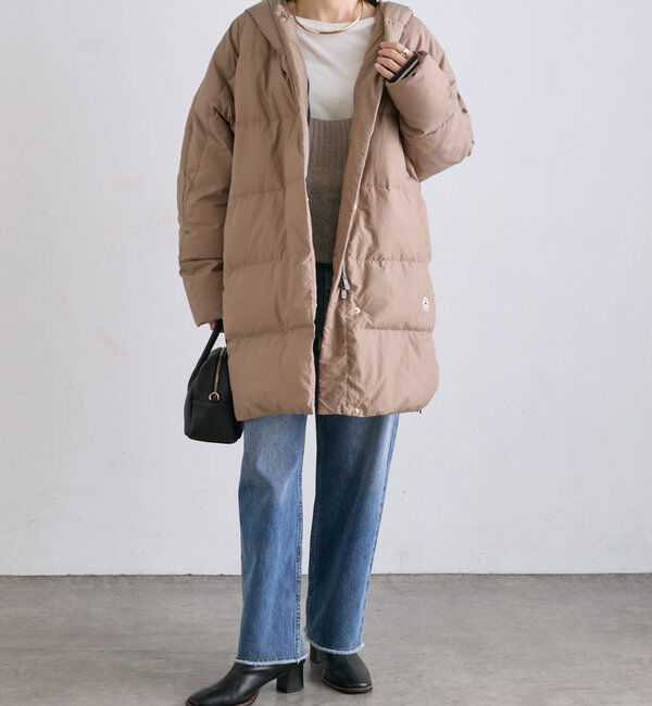  「【軽くて暖かいが叶う♪】フレンチダックダウンフードコート」|ダウン|