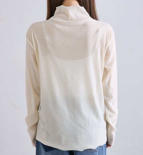  「ナイロンチュールベロアハイネックトップス」|プルオーバー|