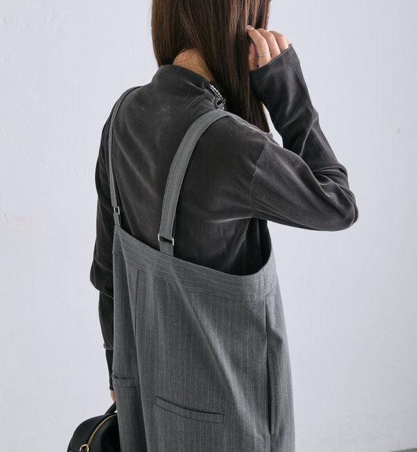  「ナイロンチュールベロアハイネックトップス」|プルオーバー|