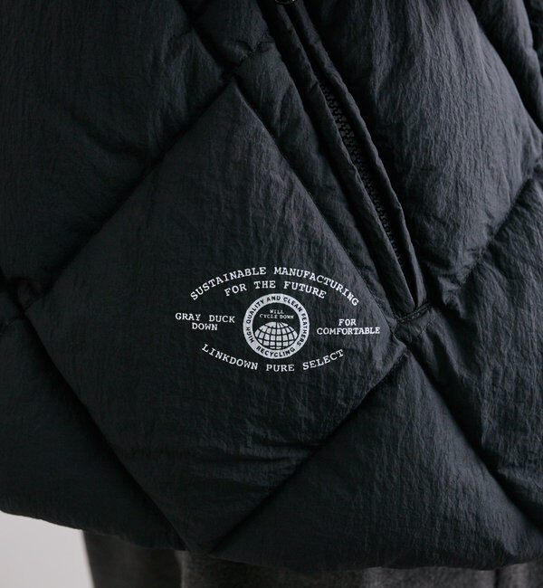  「リサイクルダウンジップアップフードジャケット」|テーラードジャケット|