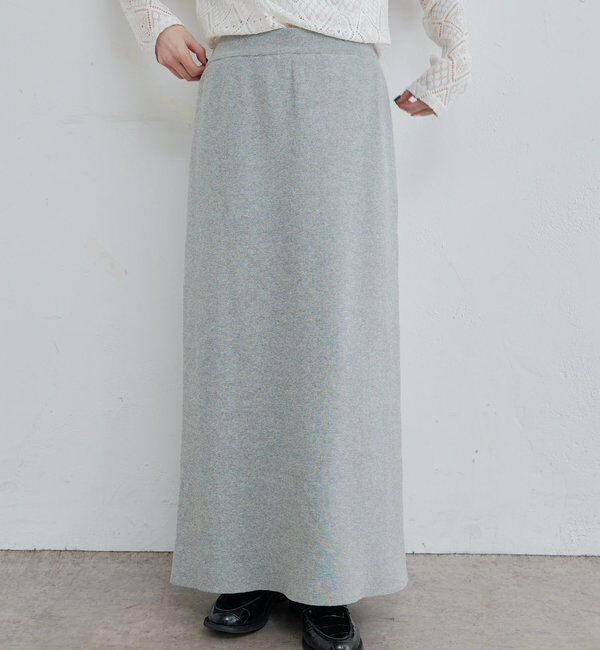  「【Du noir】ミラノリブニットナロースカート」|スカート|