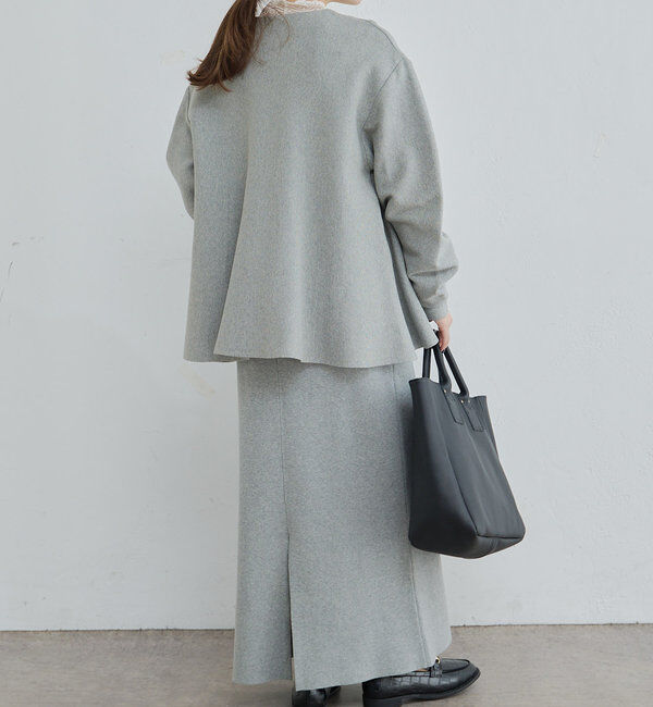  「【Du noir】ミラノリブニットナロースカート」|スカート|