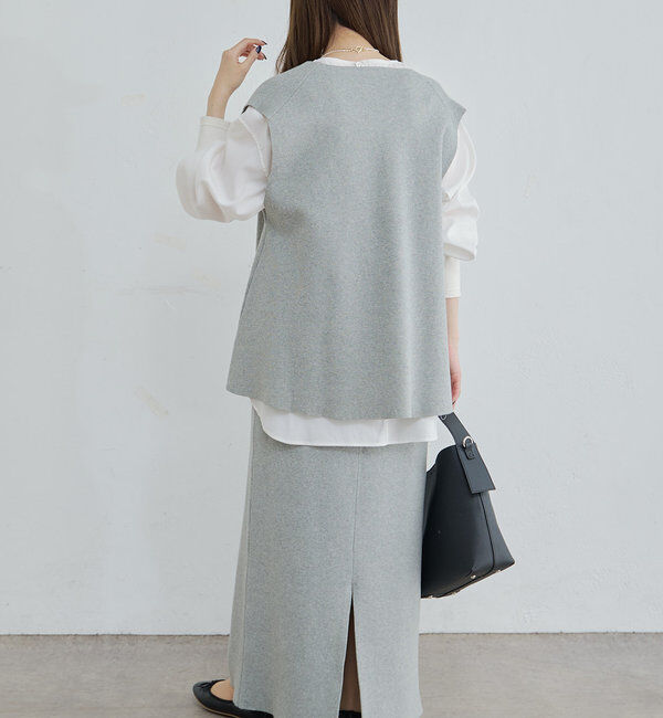  「【Du noir】ミラノリブニットナロースカート」|スカート|