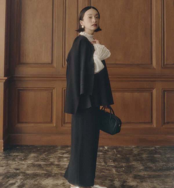  「【Du noir】ミラノリブニットナロースカート」|スカート|