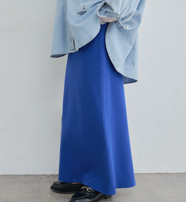  「【Du noir】ミラノリブニットナロースカート」|スカート|