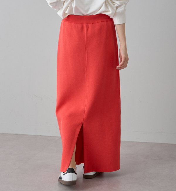  「【Du noir】ミラノリブニットナロースカート」|スカート|