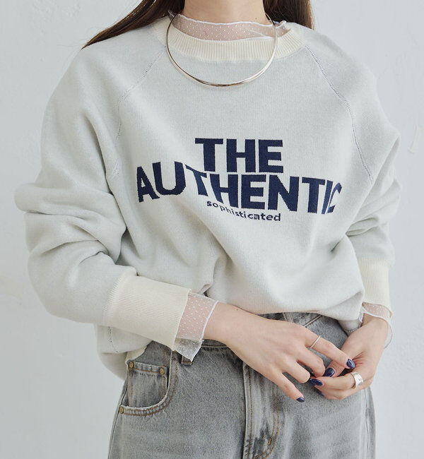  「ジャガードロゴニットプルオーバー」|キャミソール|