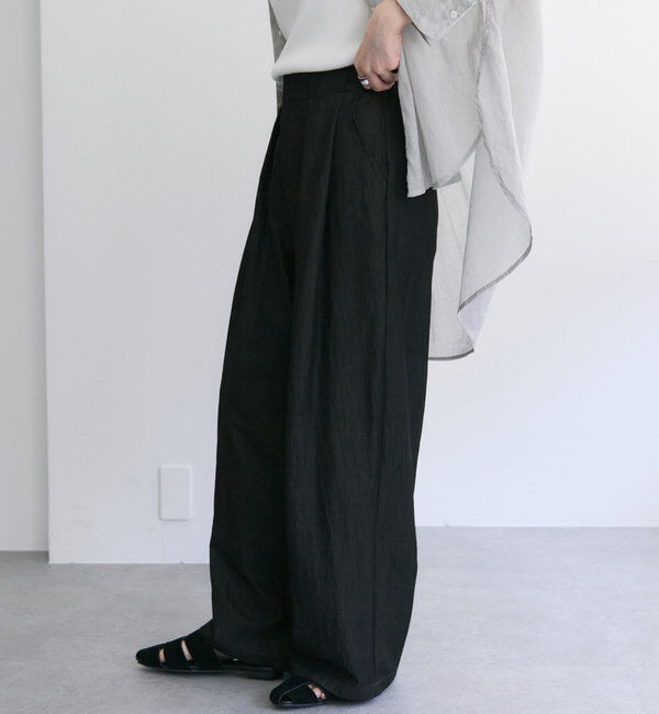  「レーヨンナイロンタックスラックスパンツ」|スラックス|