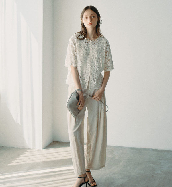  「レーヨンナイロンタックスラックスパンツ」|スラックス|