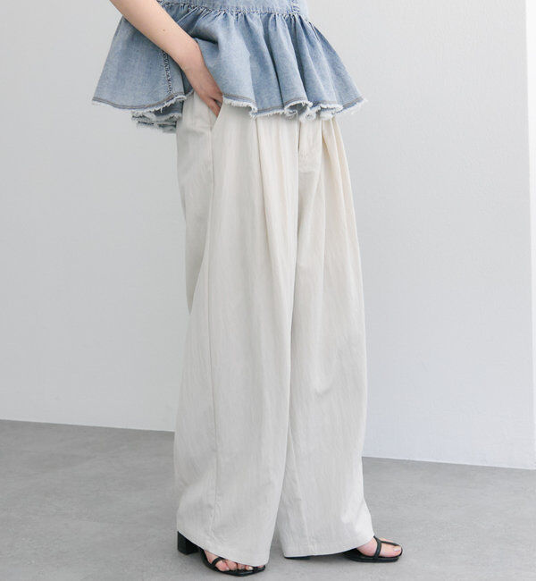  「レーヨンナイロンタックスラックスパンツ」|スラックス|