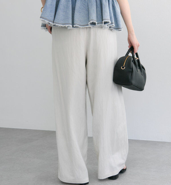  「レーヨンナイロンタックスラックスパンツ」|スラックス|