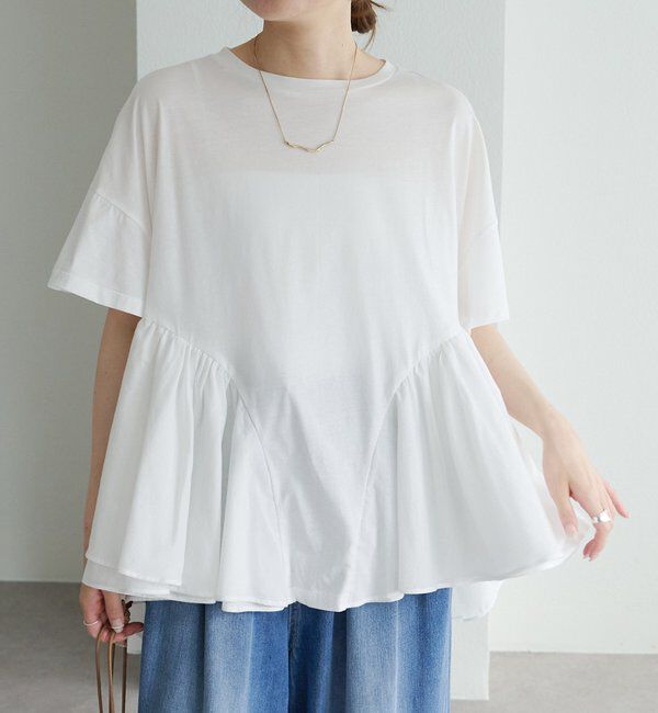  「異素材切り替えTシャツ」|Tシャツ・カットソー|