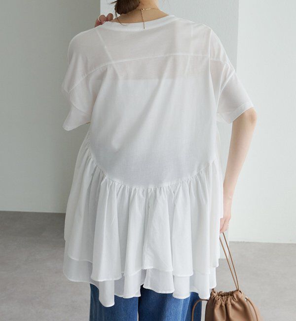  「異素材切り替えTシャツ」|Tシャツ・カットソー|