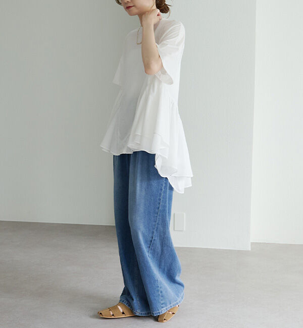  「異素材切り替えTシャツ」|Tシャツ・カットソー|