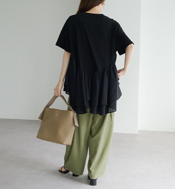  「異素材切り替えTシャツ」|Tシャツ・カットソー|