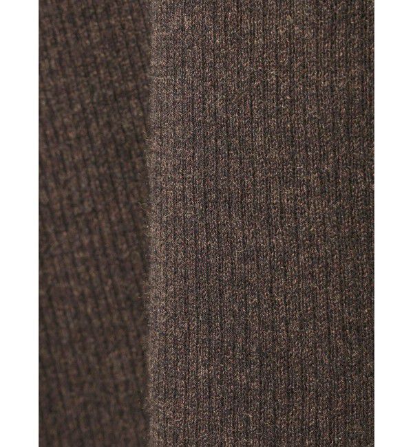 mizuiro ind「mizuiro ind ボタン付きリブハイネックプルオーバー」|ニット・セーター|