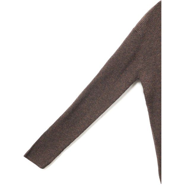 mizuiro ind「mizuiro ind ボタン付きリブハイネックプルオーバー」|ニット・セーター|