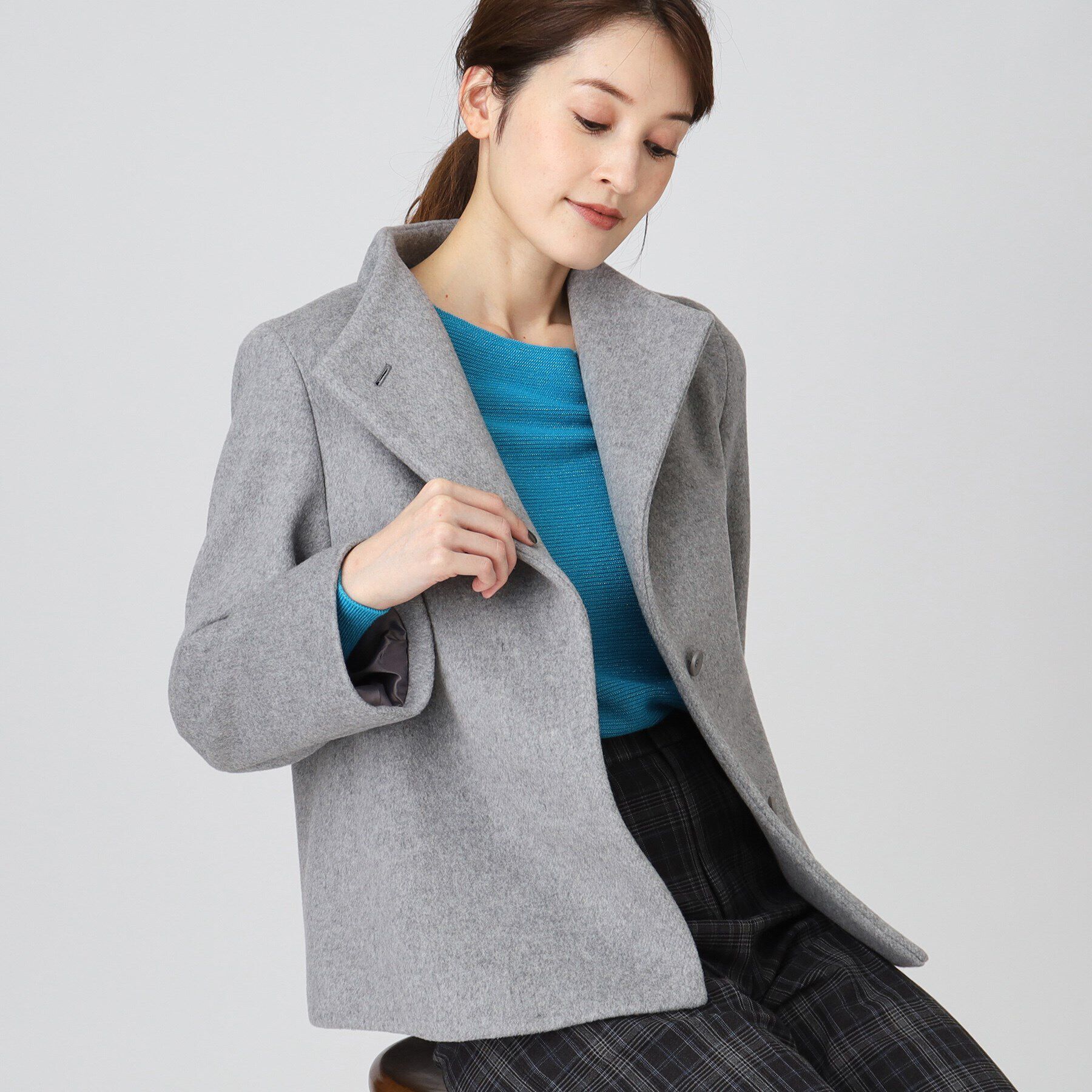 COUP DE CHANCE「【日本製／ショートコート】スカートにもパンツにも◎軽くて暖かいショートコート」|その他|ｸﾞﾚｰ(912)