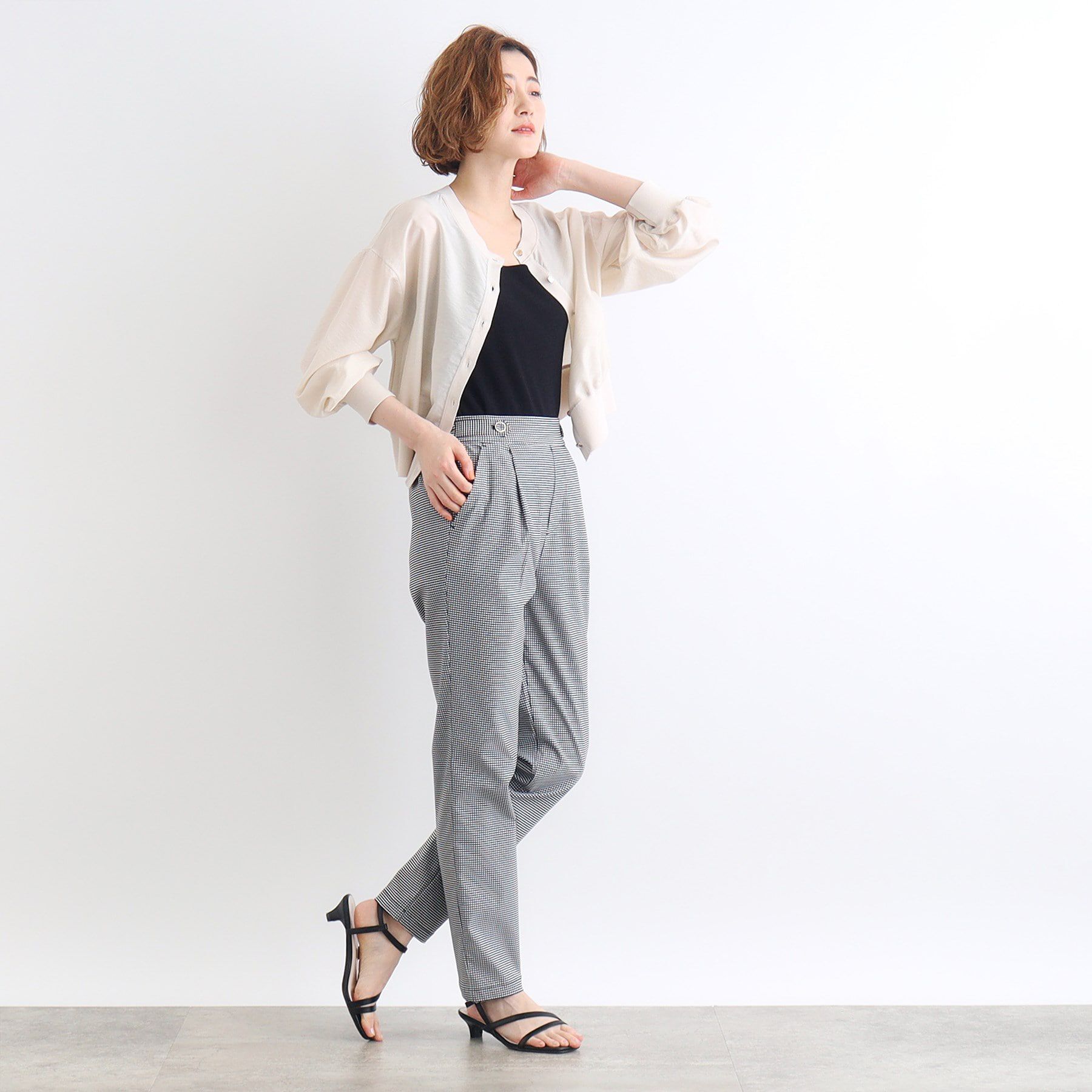 grove「【高身長さん向け＋5cm】＜接触冷感・多サイズ＞サマーハイパーストレッチテーパードパンツ」|その他|