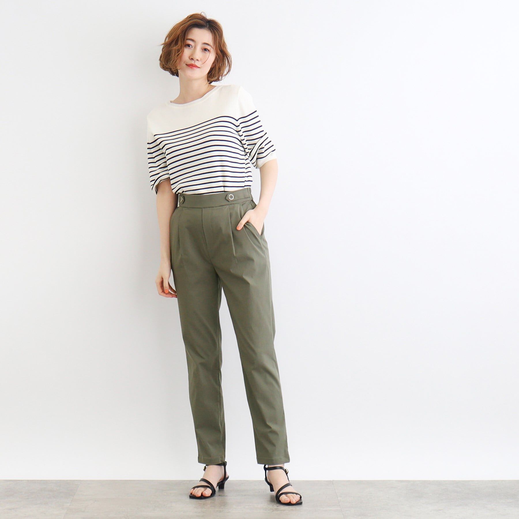 grove「【高身長さん向け＋5cm】＜接触冷感・多サイズ＞サマーハイパーストレッチテーパードパンツ」|その他|