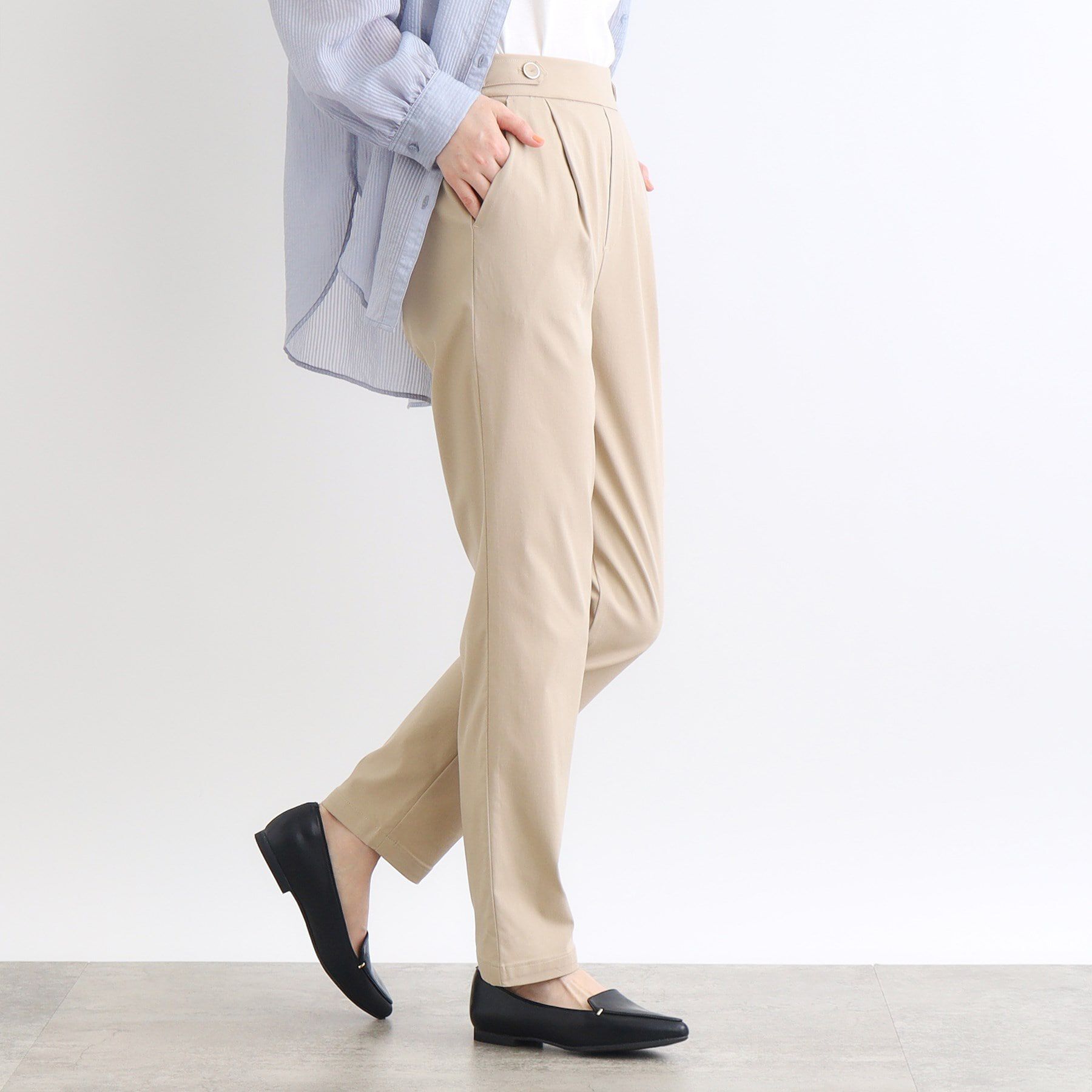 grove「【高身長さん向け＋5cm】＜接触冷感・多サイズ＞サマーハイパーストレッチテーパードパンツ」|その他|