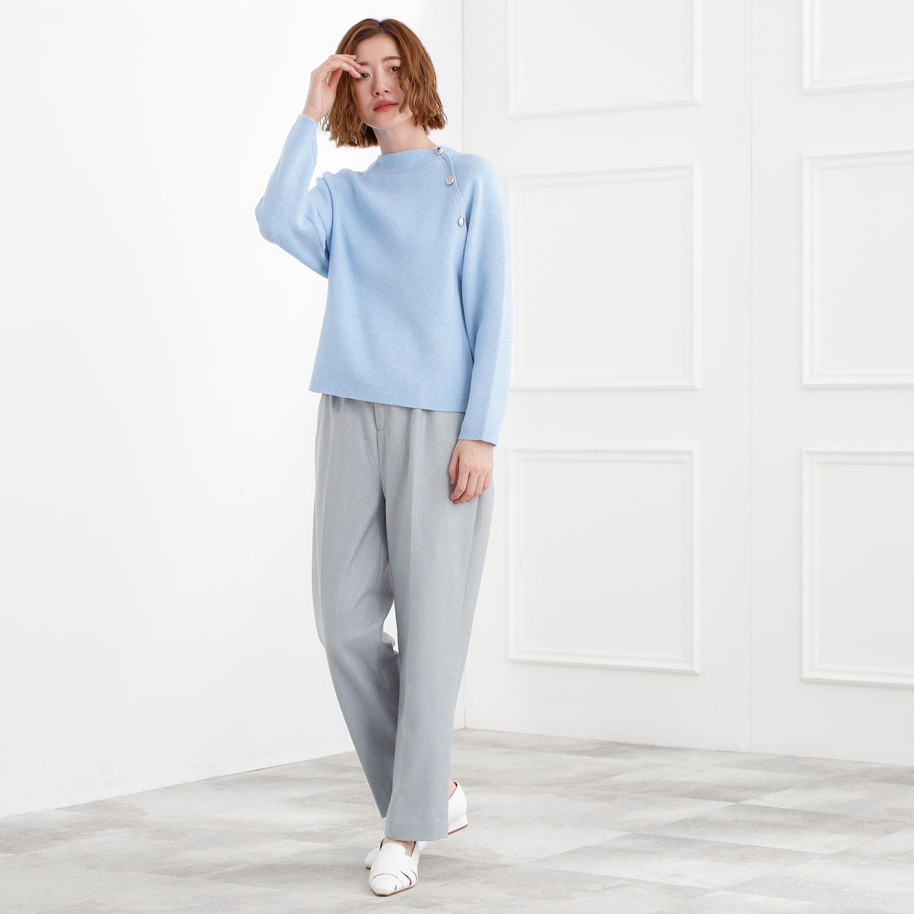 grove「きれいめシルエットに、心地よさを仕込んで　スーパーストレッチ起毛テーパードパンツ」|その他|