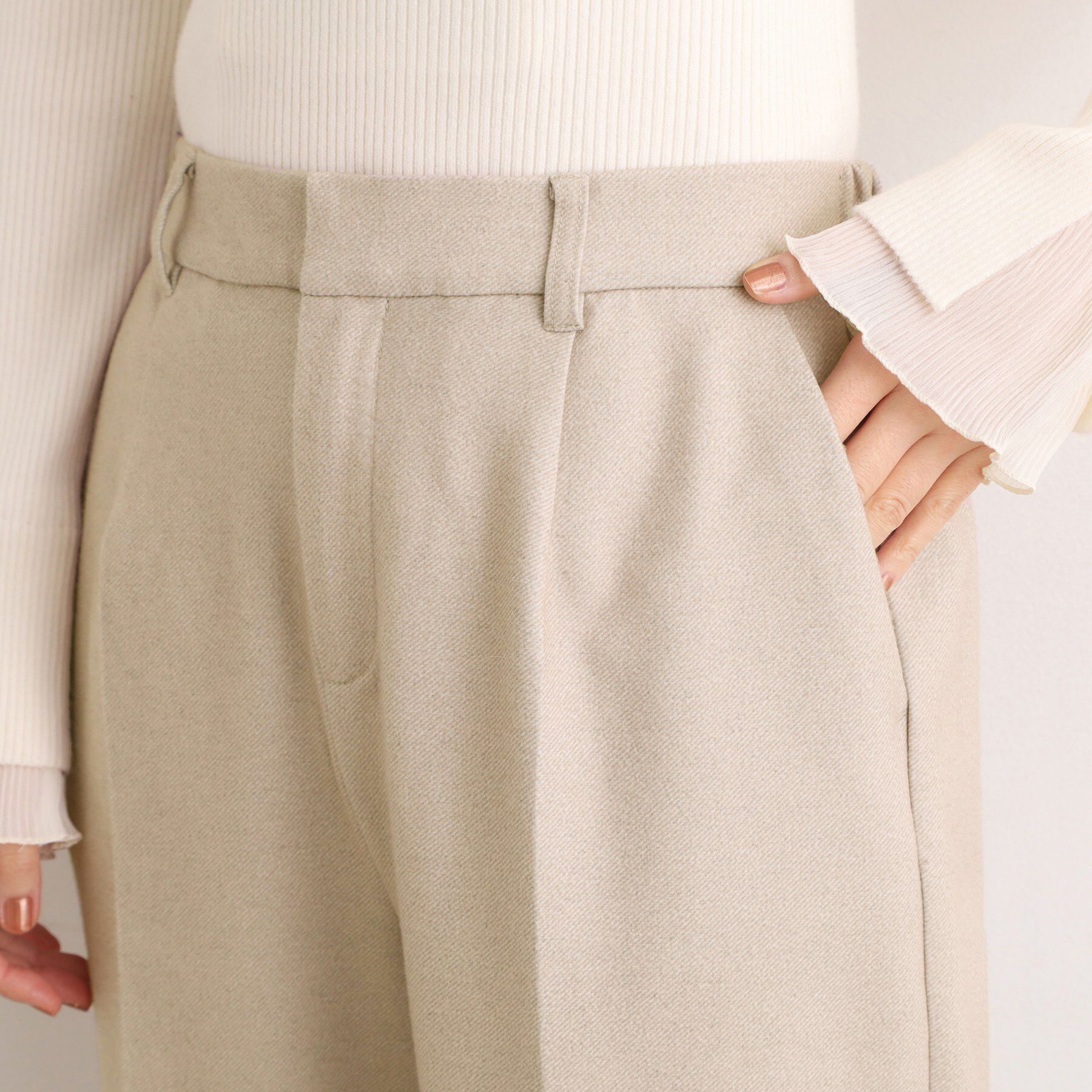 grove「きれいめシルエットに、心地よさを仕込んで　スーパーストレッチ起毛テーパードパンツ」|その他|