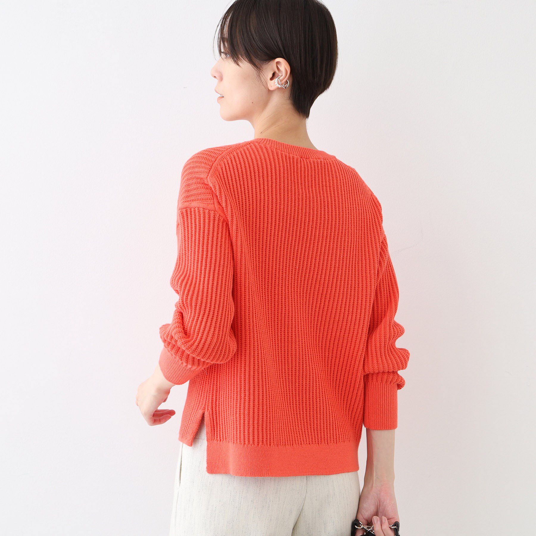 INDIVI「【洗える／コットン混】アシメデザインニット」|ニット・セーター|